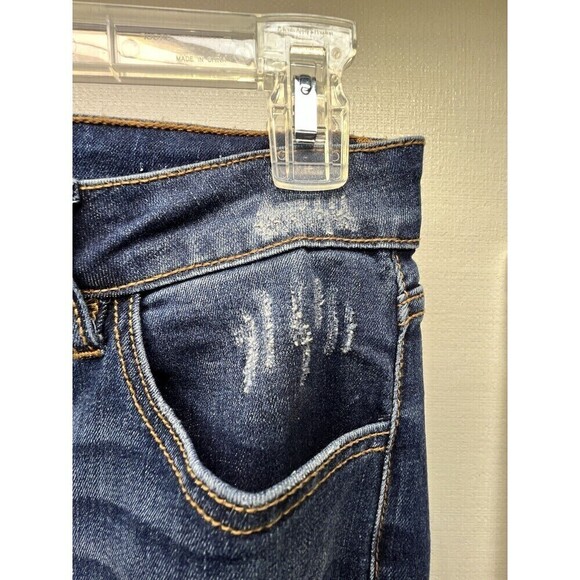 KanCan Jeans Womens Size 7/27 Blue Denim Mason Leopard Patch Cuff Skinny - Picture 7 of 11